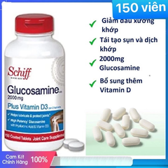Schiff Glucosamine 2000Mg Plus Vitamin D3 150Viên Hỗ Trợ Xương Khớp Của Mỹ