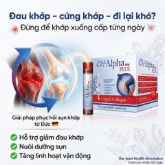 CH Alpha Plus 30 Ống Collagen Peptides Vitamin C Rosehip Hỗ Trợ Bổ Sung Dưỡng Chất Cho Sụn Khớp
