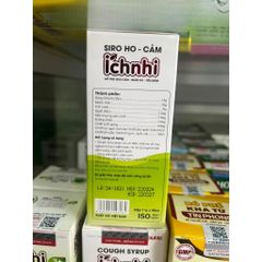 HO CẢM ÍCH NHI sơ sinh, HO CẢM ÍCH NHI 3+ CHO BÉ TRÊN 3 TUỔI 1 LỌ 90ML
