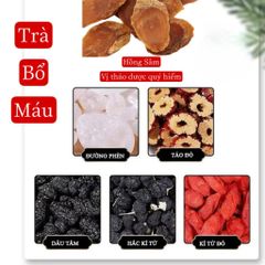 Trà Bổ Máu Hồng Sâm - Giúp Mát Gan, Bổ Máu, Hỗ Trợ Tim Mạch, Giảm Stress