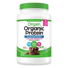 Bột Protein Hữu Cơ Orgain 1.2kg - Siêu Thực Phẩm Đậu Nành Chocolate Fudge Từ Mỹ, 21g Đạm Trong 1 Liều