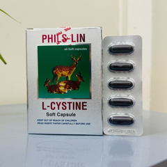 Viên nang mềm L-Cystine 500mg Phils Lin hỗ trợ viêm da, sạm da, tàn nhang
