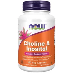Thực phẩm bổ sung NOW Choline & Inositol 100 viên 