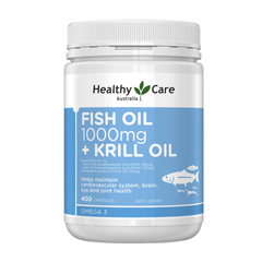 Viên Dầu Cá Healthy Care Fish Oil 1000mg + Dầu Nhuyễn Thể Krill
