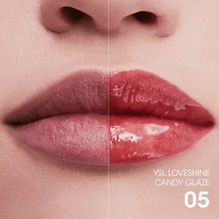 (Cao cấp)Son Dưỡng YSL Loveshine Candy Glaze Lipstick 05 Pink Satisfaction Màu Hồng Đất  Chính hãng