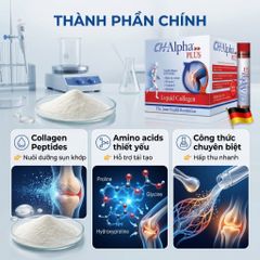 CH-Alpha Plus 30 Ống Uống 25ml Collagen Peptides Vitamin C Rosehip Hỗ Trợ Bổ Sung Dưỡng Chất
