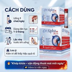CH-Alpha Plus 30 Ống Uống 25ml Collagen Peptides Vitamin C Rosehip Hỗ Trợ Bổ Sung Dưỡng Chất