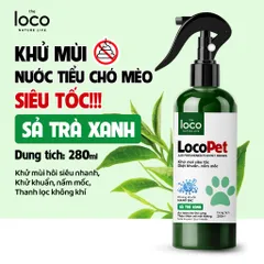 XỊT KHỬ MÙI & KHỬ KHUẨN CHÓ MÈO LOCOPET khử TẬN GỐC mùi hôi khai, hỗ trợ đi vs đúng chỗ | Sả Trà Xanh