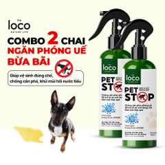 Combo 2 Chai Xịt Thơm Tinh Dầu Xua Đuổi Chó Mèo Pet Stop Ngăn Chó Mèo Phóng Uế, Hỗ Trợ Chó Mèo Vệ Sinh Đúng Chỗ