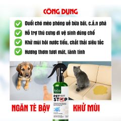 Xịt Xua Đuổi Chó Mèo PetStop, Đuổi Chó Mèo, Ngăn Chó Mèo Phóng Uế, Hỗ Trợ Chó Mèo Vệ Sinh Đúng Chỗ