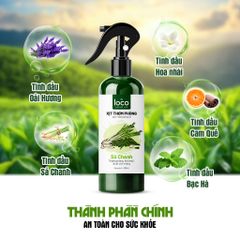 Chai Xịt Thơm Phòng Tinh Dầu Sả Chanh, Đuổi Muỗi và Côn Trùng Hiệu Quả, Thanh Lọc Không Khí