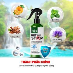 Combo 2 Chai Xịt Thơm Tinh Dầu Xua Đuổi Chó Mèo Pet Stop Ngăn Chó Mèo Phóng Uế, Hỗ Trợ Chó Mèo Vệ Sinh Đúng Chỗ