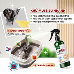 Xịt Khử Mùi Khử Khuẩn Nano Chó Mèo LocoPet - Vệ Sinh Chuồng Trại Nơi Sinh Hoạt Thú Cưng CAM SẢ