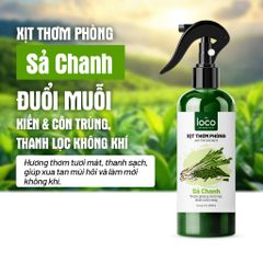 Xịt Thơm Phòng Đuổi Muỗi Tinh Dầu Sả Chanh, Sả Bạc Hà, Cam Quế, Nhài, Oải Hương, Khử Mùi Hiệu Quả