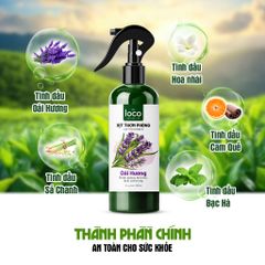 Xịt Phòng Tinh Dầu Oải Hương, Hỗ Trợ Giấc Ngủ Ngon, Khử Mùi Hương Thơm Dễ Chịu Thiên Nhiên The Loco