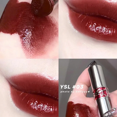 (Fullbox)Son Dưỡng YSL Rouge Volupte Candy Glaze 03 Cacao No Boundary Màu Đỏ Nâu  Chính hãng