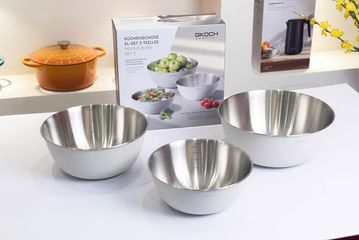 Bộ 3 âu inox phủ sơn kem lì 22-25-28cm GKÖCH MYTY0810