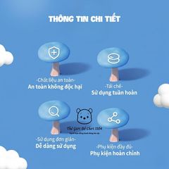 Bộ đất nặn làm mì cho bé chất liệu bột mì giúp bé phát triển sáng tạo và vận động tinh, thegioidochoi1104