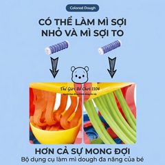 Bộ đất nặn làm mì cho bé chất liệu bột mì giúp bé phát triển sáng tạo và vận động tinh, thegioidochoi1104