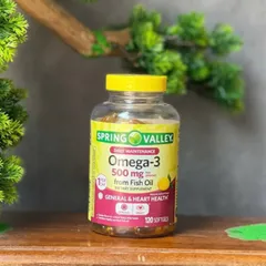 Date 1/2027 Dầu cá hương chanh Spring Valley omega 3 500mg lọ 120 viên của Mỹ 659462