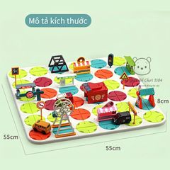 Đồ chơi lắp ráp đường ray mê cung Track Maze 52 chi tiết giúp bé phát triển tư duy logic
