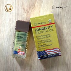 Dầu gió vàng con lăn nắp nấu Nhập khẩu chính hãng Mỹ Nanogize Longevity Essential Oil 21ml