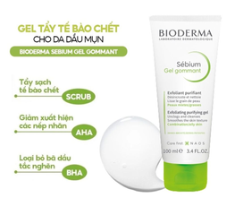 Gel Tẩy Da Chết Bioderma Sebium Gel Gommant 100ml