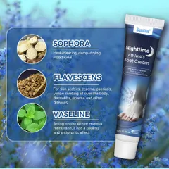 KEM BÔI NẤM ĂN CHÂN BAN ĐÊM–NIGHTTIME ATHLETE’S FOOT CREAM-THẢO MỘC 100%-ÊM-DỊU-NHẸ-RẺ[CHE TÊN KHI GIAO]