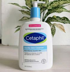 Sữa Rửa Mặt Cetaphil Gentle Cleanser 591ml - Dành cho Da Nhạy Cảm, Sạch Sâu, Dưỡng Ẩm, Chống Kích Ứng
