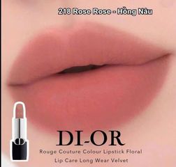 Son Dior Rouge 218 Rose Rose – Son Môi Hồng Nâu Cao Cấp, Phù Hợp Với Mọi Làn Da, Quà Tặng Thời Trang Sang Trọng