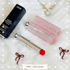 Son Dior Lip Glow 025 Seoul Scarlet - Son Môi Đỏ Cam Tươi, Chất Lượng, Lớp Son Dưỡng Mượt Mà, Phù Hợp Với Mọi Dịp