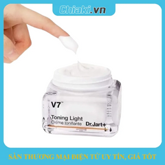 (Sales)Kem Dưỡng Trắng Da V7 Toning Light Dr. Jart+ Hàn Quốc - 7 Vitamin Làm Sáng, Giảm Nám, Cấp Ẩm Cho Da Mượt Mà 50ml Chính hãng