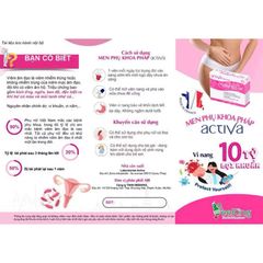 (CHÍNH HÃNG) Viên Uống Men Vi Sinh Phụ Khoa Activa Prebiopro Gyn Giúp Bổ Sung Lợi Khuẩn - Hộp 30 Viên