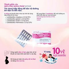 (CHÍNH HÃNG) Viên Uống Men Vi Sinh Phụ Khoa Activa Prebiopro Gyn Giúp Bổ Sung Lợi Khuẩn - Hộp 30 Viên