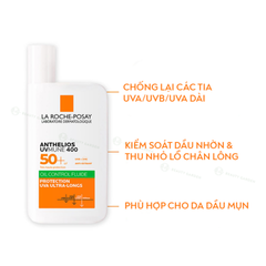 Kem Chống Nắng La Roche-Posay Anthelios UVMune 400 Fluide Oil Control SPF 50+ 50ml