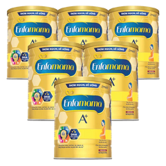 Combo 6 Thực phẩm bổ sung Sản phẩm dinh dưỡng Enfamama A+ hương chocolate 360° Brain Plus 830G