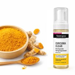 Sữa rửa mặt tạo bọt Neutrogena Curcuma Clear 150ml dịu nhẹ làm sạch da dầu mụn da nhạy cảm