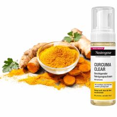 Sữa rửa mặt tạo bọt Neutrogena Curcuma Clear 150ml dịu nhẹ làm sạch da dầu mụn da nhạy cảm