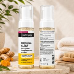 Sữa rửa mặt tạo bọt Neutrogena Curcuma Clear 150ml dịu nhẹ làm sạch da dầu mụn da nhạy cảm