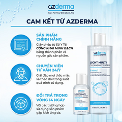 Nước tẩy trang cho da dầu mụn, nhạy cảm AZDERMA - Light Multi