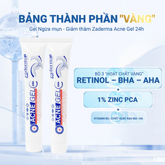 Zaderma -  Acne Gel 24h Kem ngăn ngừa mụn, giảm mụn, mờ thâm