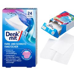 Giấy giặt chống lem màu Denkmit Đức hộp 24 tờ hút màu quần áo chống loang màu khi giặt