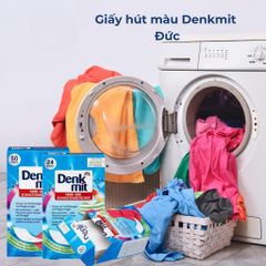 Giấy giặt chống lem màu Denkmit Đức hộp 24 tờ hút màu quần áo chống loang màu khi giặt