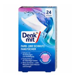Giấy giặt chống lem màu Denkmit Đức hộp 24 tờ hút màu quần áo chống loang màu khi giặt