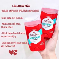 Lăn khử mùi Old Spice Pure Sport High Endurance 68g – kiểm soát mùi cơ thể