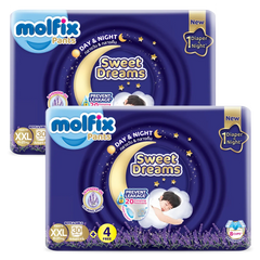 Combo 2 Molfix tã quần Sweet Dreams size XXL (30+4) Jumbo