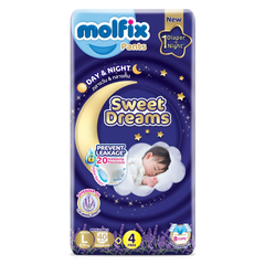 Combo 2 Molfix tã quần Sweet Dreams size L (40+4) Jumbo
