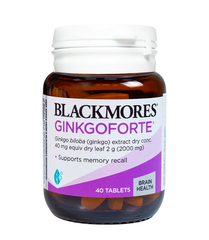 Viên uống bổ não Blackmores Ginkgo Forte 40 viên - Úc (Nhập khẩu)