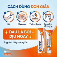Gel Xoa bóp giảm đau cơ khớp Voltaren Emulgel 150g - Kháng viêm hiệu quả