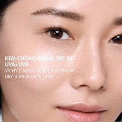 (Cao cấp) Sữa chống nắng Vichy Capital Soleil Dry Touch Face Fluid SPF50 PA+++ UVA + UVB 50ml Chính hãng
